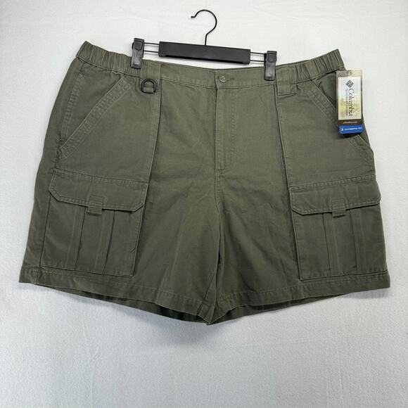 Columbia Shorts men's 42 Green Cliff Lakes Hiking Outdoor Elastic Waist NEW y2k - Picture 2 of 10